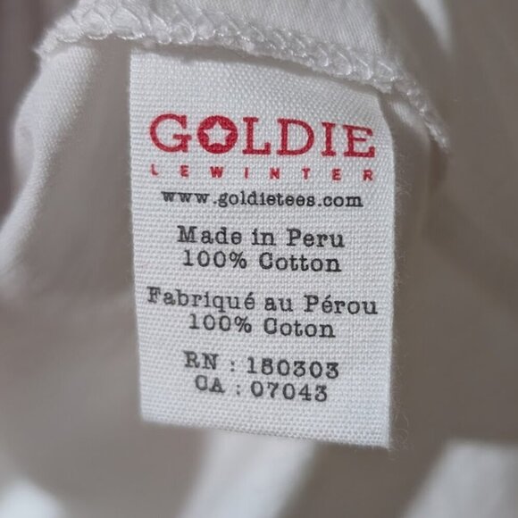 NEW Goldie Lewinter | White Ringer Tee With Navy Collar - Picture 5 of 12